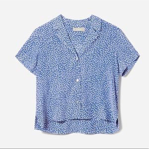 Everlane Clean Silk Short-Sleeve Notch Shirt